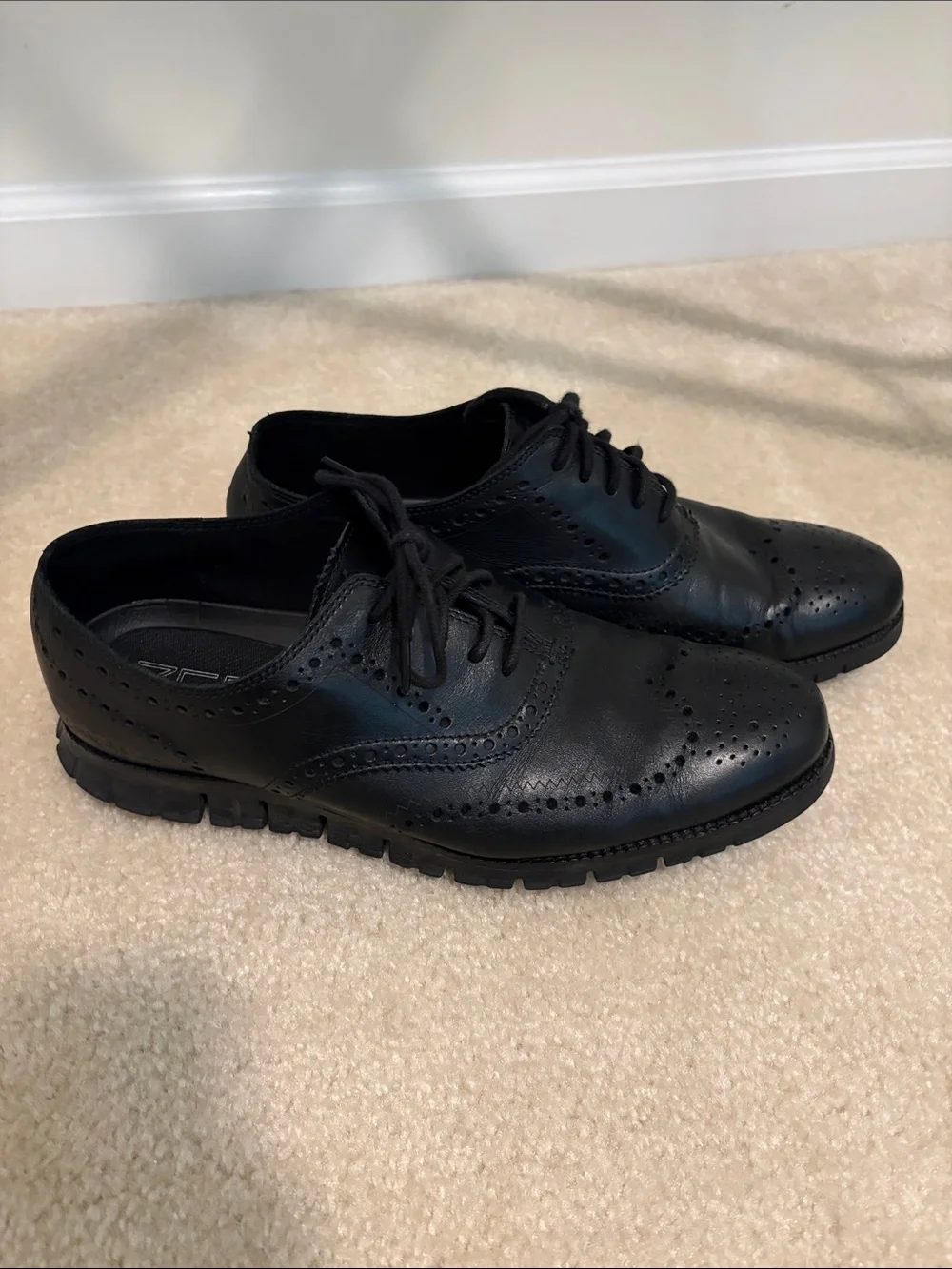 Cole Haan Black Wingtip Derby Oxfords